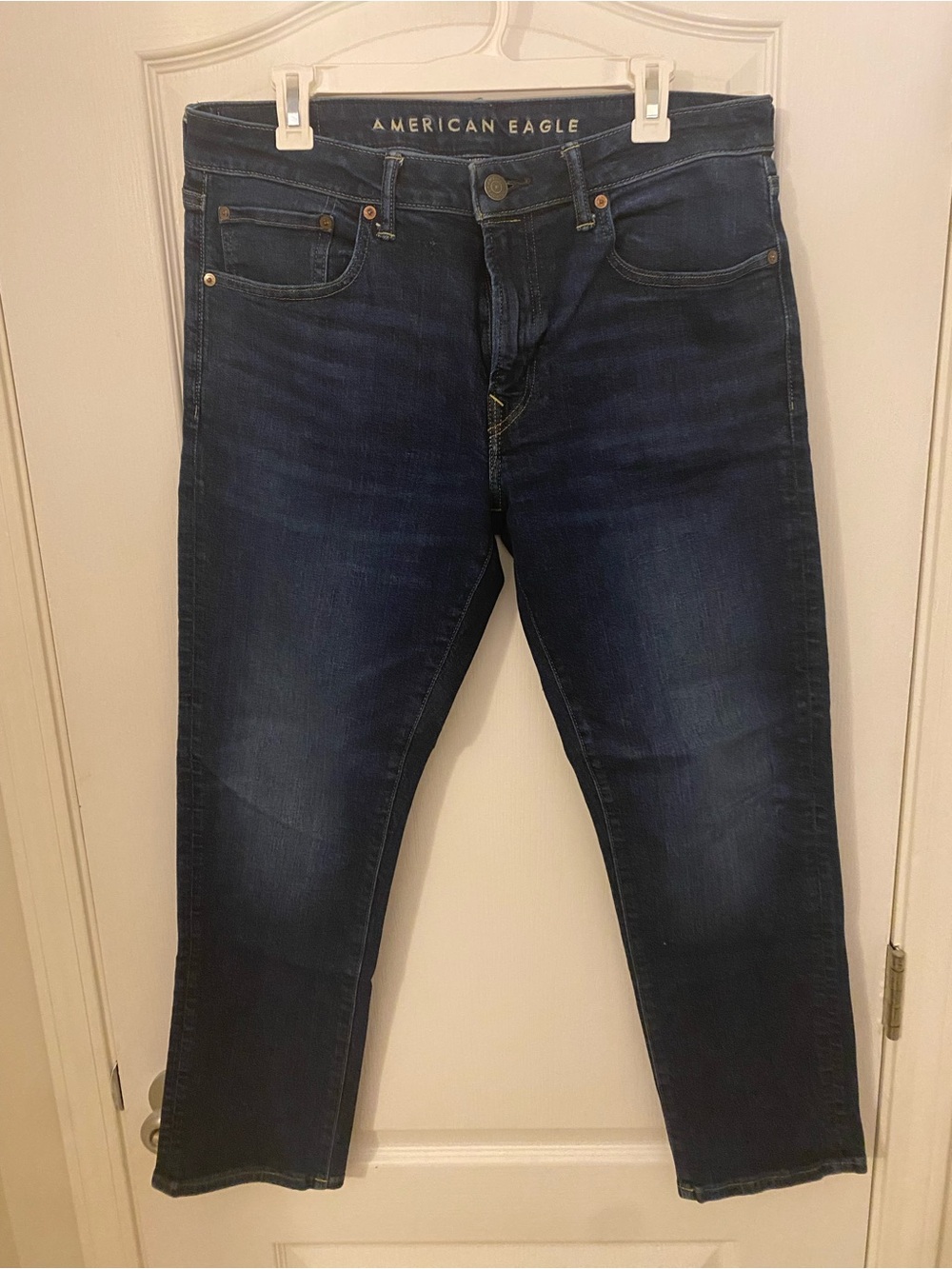American Eagle Outfitters AirFlex Slim Straight Men’s Dark Blue Jeans, 34